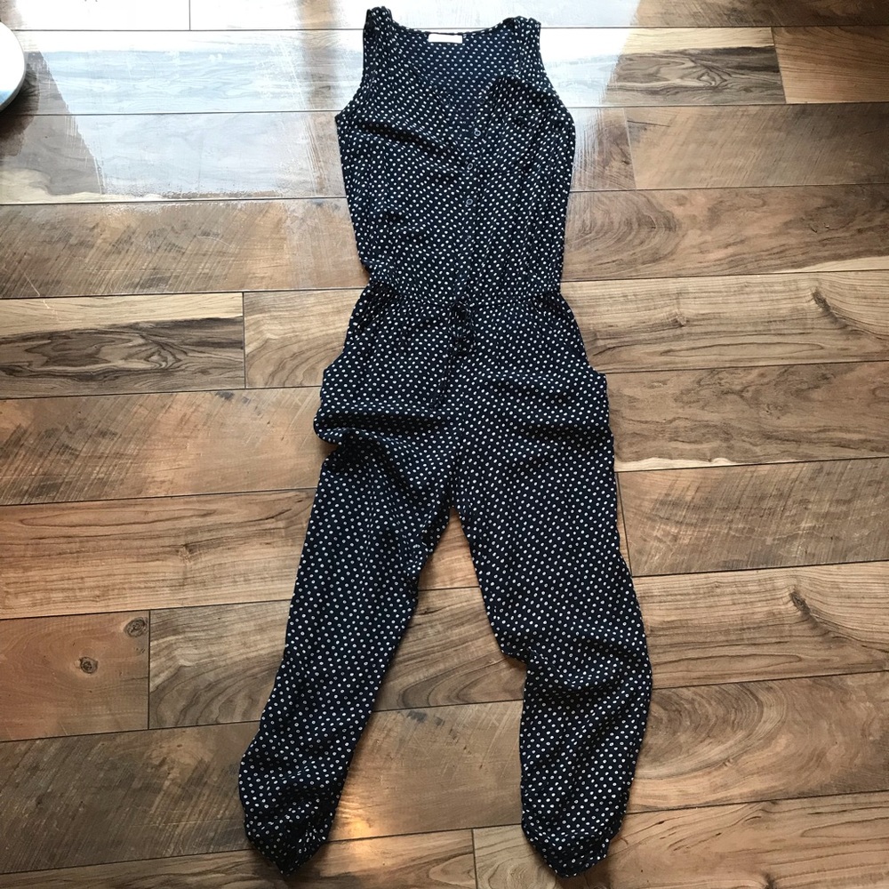 VALLEYGIRL polka dot cinched tie romper
